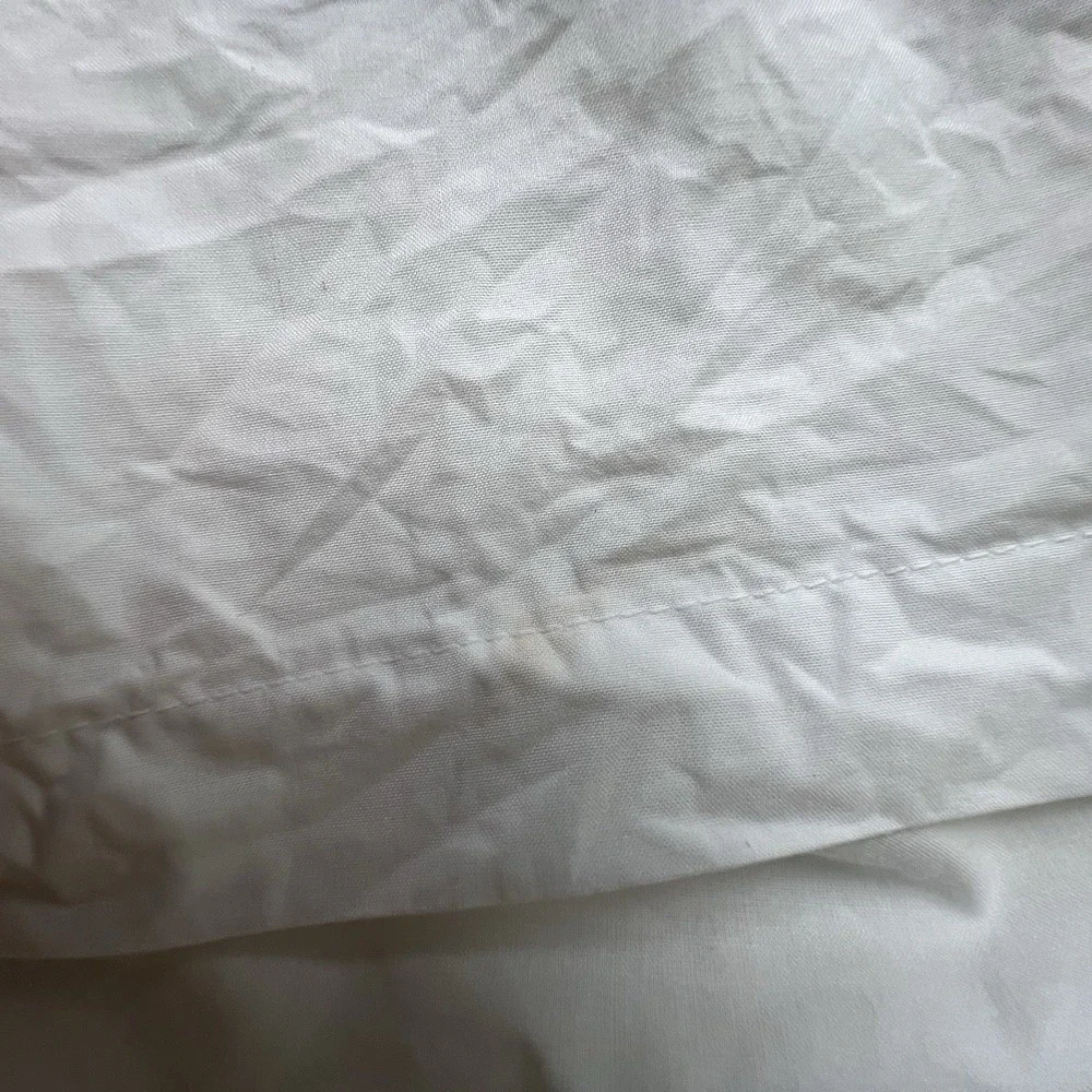 Pottery Barn  Double Piping Cotton STANDARD Pillow Sham WHITE